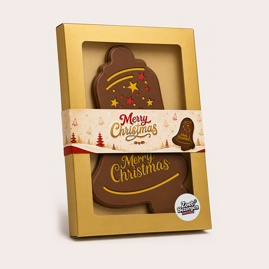 Chocolade kerstbel "Merry Christmas" (melk) 160 gram