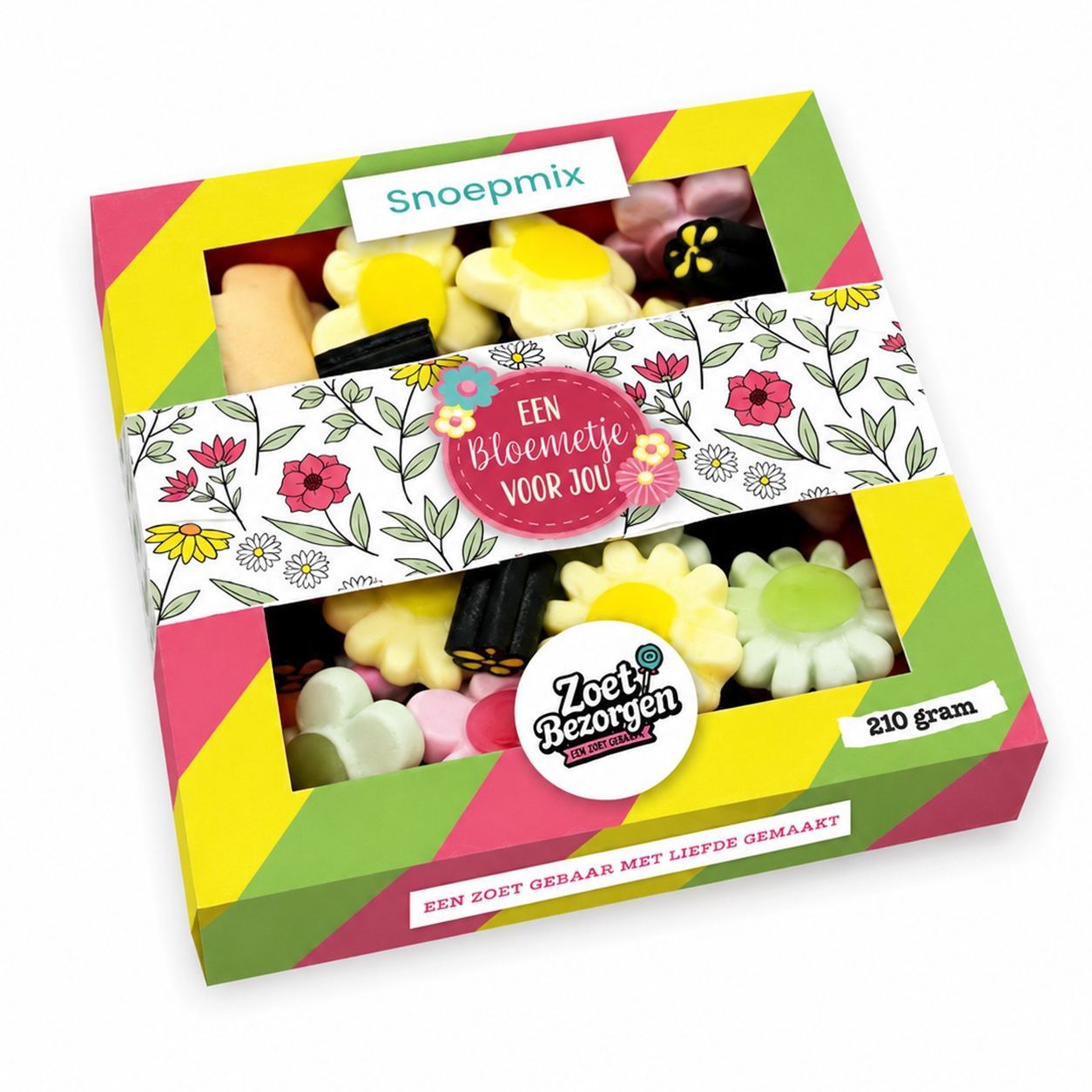 Snoeppakket “Een bloemetje voor jou” Bloemen snoep (210 gram)