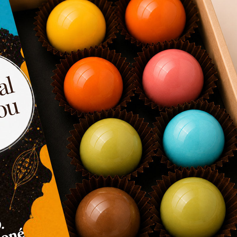 Luxe chocolade bonbons 12 stuks "Groeten Sint en Piet"