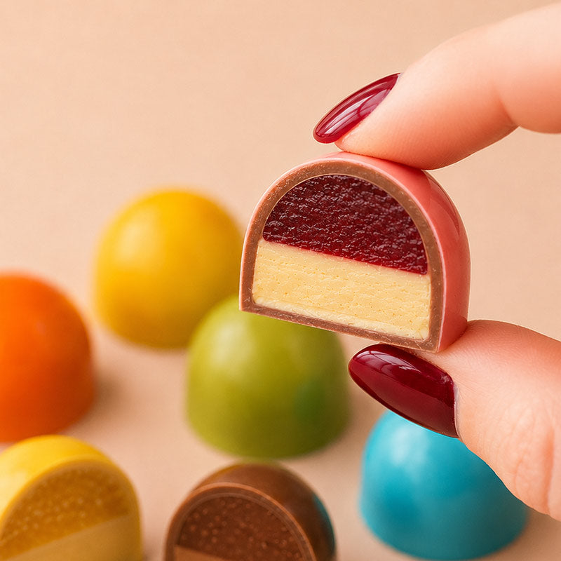 Luxe chocolade bonbons 12 stuks "Groeten Sint en Piet"
