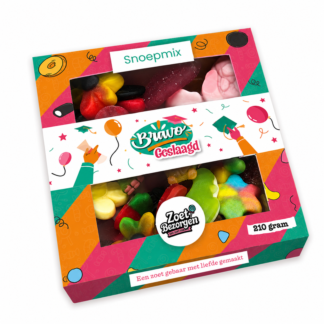 Snoeppakket “Bravo Geslaagd” mix snoep (210 gram)