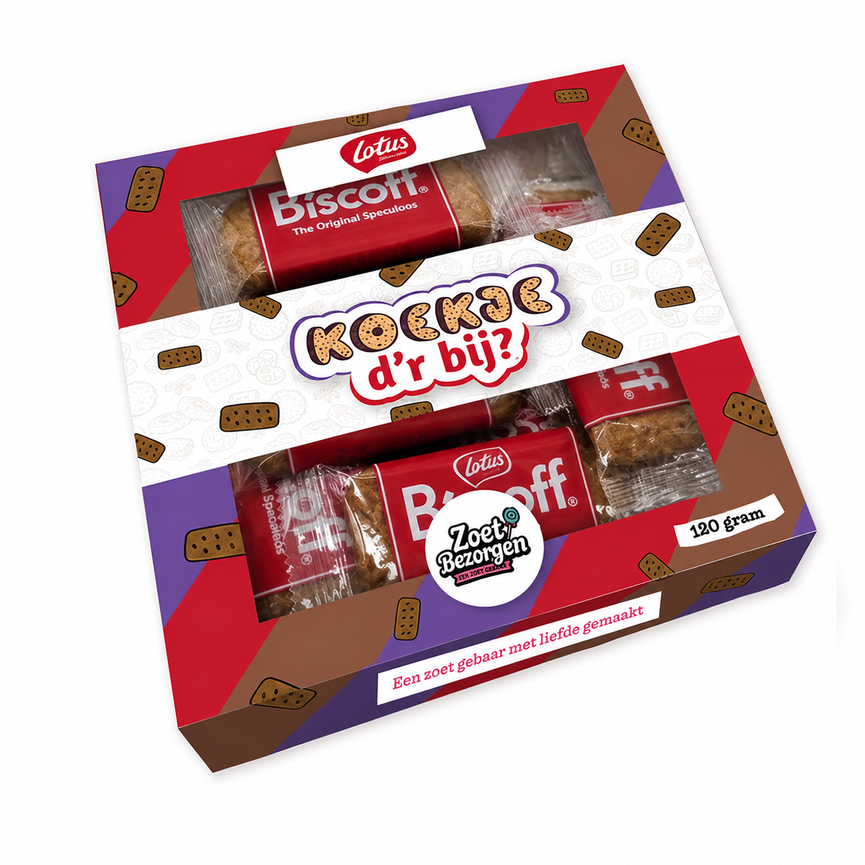 Koekjespakket “Koekje d’r bij?” Speculooskoekjes (120 gram)