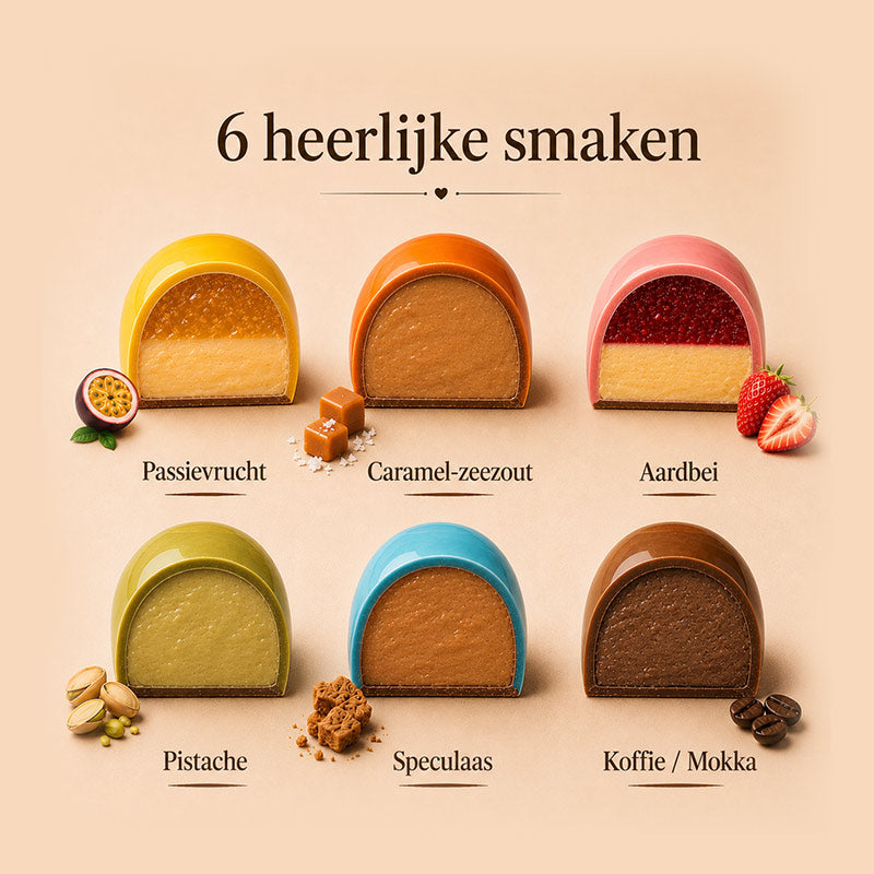 Luxe chocolade bonbons 12 stuks "Groeten Sint en Piet"