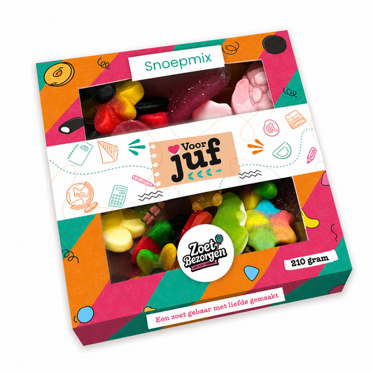 Snoeppakket “Voor juf” mix snoep (210 gram)